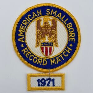 NRA National Rifle Assoc American Smallbore Record Match Patch from 1971 Vintage